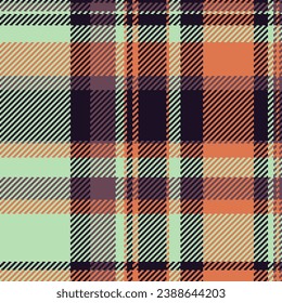 Fabric check background of pattern texture seamless with a textile plaid vector tartan in light and black colors.