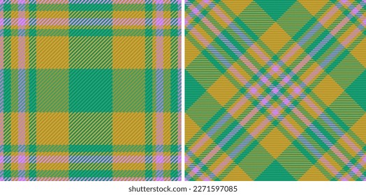 Stoffprüfhintergrund. Tartan-Texturvektor. Textile Muster plattiert nahtlos in Set.