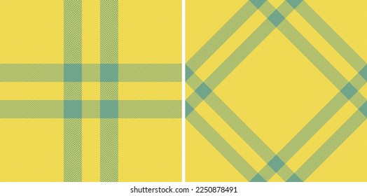 Stoffkontrolle nahtlos. Textile Vektortartan. Muster-Textur-Hintergrund in Set.