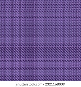 La tela de tejido de plaid transparente vectorial sin costura con un tartán de fondo de patrón de textura en colores violeta e índigo.