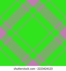 Fabric check vector. Textile texture background. Seamless pattern tartan plaid in green and pink colors.