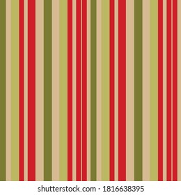 Fabric  Chrismas Color Style Seamless Stripes Pattern. Abstract Vector Background.