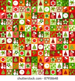 fabric  with christmas decorations