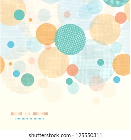 Fabric circles abstract horizontal seamless pattern background