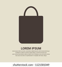 Fabric cloth bag icon