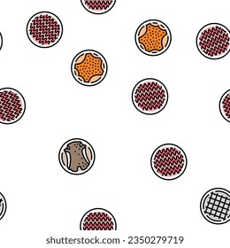 fabric cloth textile material vector seamless pattern thin line illustration