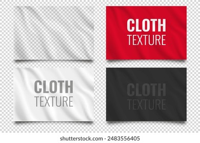 Fabric cloth texture with shadow on background. Graphic concept for your design.