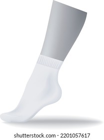 Fabric clothes for feet and legs to keep it warm. Isolated type of socks for women and men. Clothing and accessories, simple fashion item shown on model or mannequin. Vector in flat style illustration
