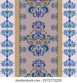 fabric, clothing ,Abstract Ethnicart, Seamless pattern in tribal, folk embroidery, and Mexican style, Aztec geometric art ornament print, Design for carpet , cover, wallpaper, wrapping