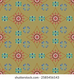 fabric, clothing ,Abstract Ethnicart, Seamless pattern in tribal, folk embroidery, and Mexican style, Aztec geometric art ornament print, Design for carpet , cover, wallpaper, wrapping