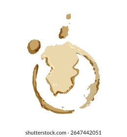 fabric coffee stain cartoon. carpet clothes, solution detergent, vinegar baking fabric coffee stain sign. isolated symbol vector illustration