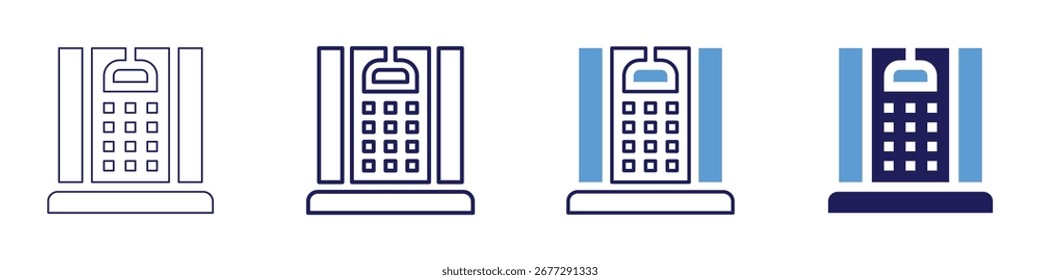 Fabric cover icon in 4 different styles. Thin Line, Line, Bold Line, Duotone. Duotone style. Editable stroke.