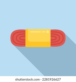 Fabric craft icon flat vector. Wool knit. Winter ball