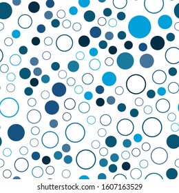 Fabric design. Blue Polka dot pattern. Colorful wallpaper vector. Trendy soft color. Decoration element. Black polka dots. Seamless fabric texture print. Surface texture. Decorative backdrop vector.