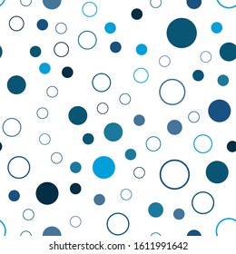 Fabric design. Blue Polka dot pattern. Colorful wallpaper vector. Trendy soft color. Decoration element. Black polka dots. Seamless fabric texture print. Surface texture. Decorative backdrop vector.