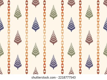 Diseño de tela , Fondo sin costura,Diseño para alfombras, papel pintado, ropa, envoltura, batik, tela, Ilustración vectorial estilo bordado en temas étnicos En la industria textil.