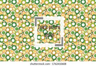 diseño de tela sin fisuras de patrón circular repetido, ilustración vectorial textil. varias formas redondeadas.
