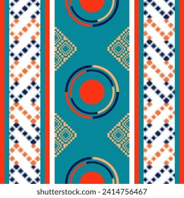 fabric ethnic embroidery geometric textile fabric border design for fabric print, rugs, clothing, sarong, scarf, wrap, embroidery, print, curtain, carpet, wallpaper, wrapping, Batik, Aztec