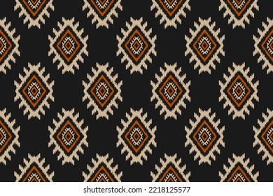 Arte de patrones de tejido étnico ikat. Patrón geométrico étnico ikat sin fisuras en las tribus. estilo mexicano. Diseño para fondo, papel pintado, ilustración, tela, ropa, alfombra, textil, batik, bordado.