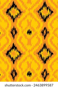 Fabric ethnic Indian style. Ethnic ikat seamless pattern in tribal. Design for background, wallpaper, illustration, fabric, clothing, carpet, textile, batik, embroidery.