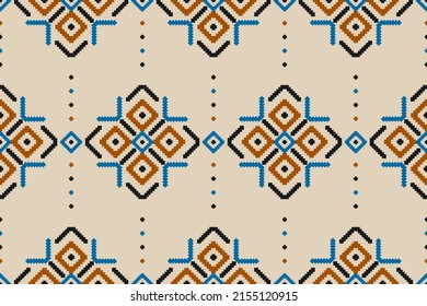 Fabric ethnisch-orientalisches Muster. Ethnische Ikat nahtlose Muster in Stämmen. Design für Hintergrund, Tapete, Vektorgrafik, Stoff, Kleidung, Teppich, Textil, Batik, Stickerei.
