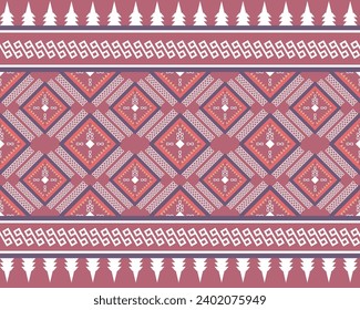 fabric ethnic pattern art . ethnic seamless pattern Background, Design for fabric, curtain, carpet, wallpaper, clothing, wrapping, Batik, vector illustration