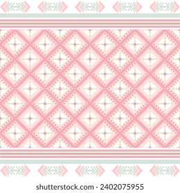 fabric ethnic pattern art . ethnic seamless pattern Background, Design for fabric, curtain, carpet, wallpaper, clothing, wrapping, Batik, vector illustration