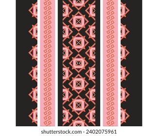fabric ethnic pattern art . ethnic seamless pattern Background, Design for fabric, curtain, carpet, wallpaper, clothing, wrapping, Batik, vector illustration