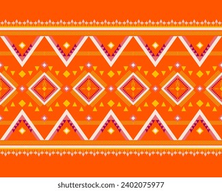 fabric ethnic pattern art . ethnic seamless pattern Background, Design for fabric, curtain, carpet, wallpaper, clothing, wrapping, Batik, vector illustration