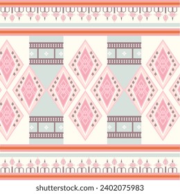tela de patrones étnicos arte . patrón étnico sin costuras Fondo, Diseño para tela, cortina, alfombra, papel pintado, ropa, envoltura, Batik, ilustración vectorial