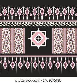 fabric ethnic pattern art . ethnic seamless pattern Background, Design for fabric, curtain, carpet, wallpaper, clothing, wrapping, Batik, vector illustration
