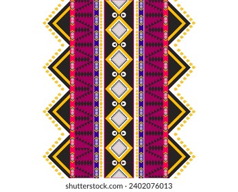 fabric ethnic pattern art . ethnic seamless pattern Background, Design for fabric, curtain, carpet, wallpaper, clothing, wrapping, Batik, vector illustration