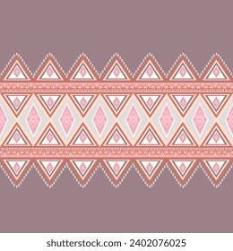 fabric ethnic pattern art . ethnic seamless pattern Background, Design for fabric, curtain, carpet, wallpaper, clothing, wrapping, Batik, vector illustration