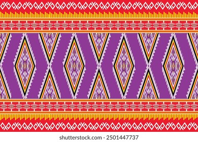 Fabric ethnic pattern art.  seamless pattern in tribal. American, Mexican style. Design for background, wallpaper, illustration, 