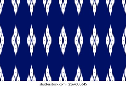 Arte de patrones tribales étnicos de tela. Patrón tradicional de ikat étnico sin fisuras. Diseño para fondo, papel pintado, ilustración, tela, ropa, alfombra, textil, batik, bordado.