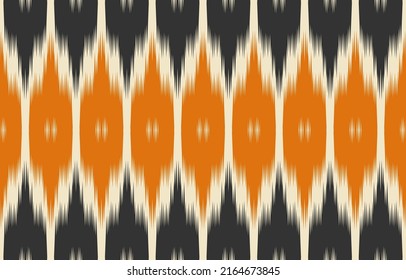 Fabric ethnic tribal pattern art. Ethnic ikat seamless pattern. American and Mexican style. Design for background, wallpaper, illustration, fabric, clothing, carpet, textile, batik, embroidery.