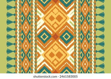 Tela de arte de patrón étnico tribal. Patrón sin fisuras de ikat étnico. Americano y mexicano. Diseño de fondo, Fondo de pantalla, ilustración, tela, ropa, alfombra, textil, batik, bordado.