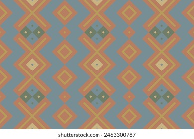 Fabric ethnic tribal pattern art. Ethnic ikat seamless pattern. American and Mexican style. Design for background, wallpaper, illustration, fabric, clothing, carpet, textile, batik, embroidery.