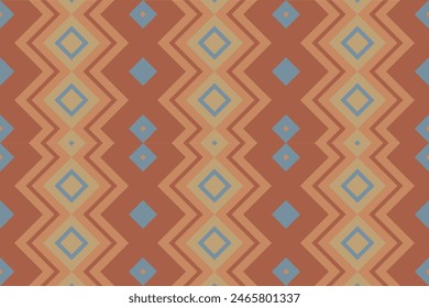 Fabric ethnic tribal pattern art. Ethnic ikat seamless pattern. American and Mexican style. Design for background, wallpaper, illustration, fabric, clothing, carpet, textile, batik, embroidery.