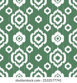 Fabric ethnic tribal pattern art. Ikat seamless American and Mexican style. Design for background, wallpaper, illustration, fabric, clothing, carpet, textile, batik, embroidery.