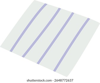 Um tecido com listras verticais uniformemente espaçadas em um estilo limpo e geométrico. O padrão apresenta linhas paralelas criando uma aparência têxtil moderna. Ilustração de vetor de desenhos animados.