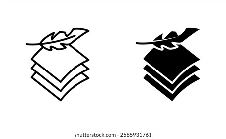 fabric with feather filler icon set, high comfort structure, less weight, vector illustration on white background.