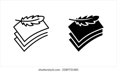 fabric with feather filler icon set, high comfort structure, less weight, vector illustration on white background.