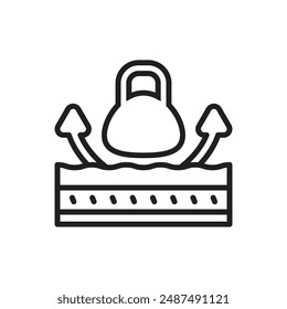 Fabric Features Durable Outline Icon Vector Illustration