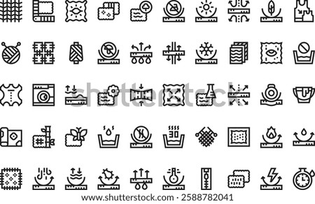 Fabric features icons High-Quality Vector Icons Collection with Editable Stroke. Ideal for Professional and Creative Projects.