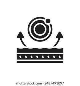 Fabric Features Ion Emission Filled Icon Vector Illustration