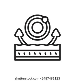 Fabric Features Ion Emission Outline Icon Vector Illustration