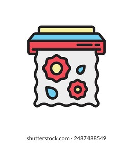 Fabric Features Print Icon Vector Illustration