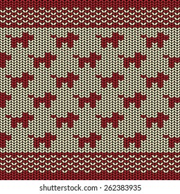 Fabric flat line background seamless pattern with silhouette of dog