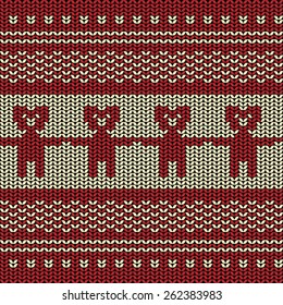 Fabric flat line background seamless pattern with silhouette of bear or dog